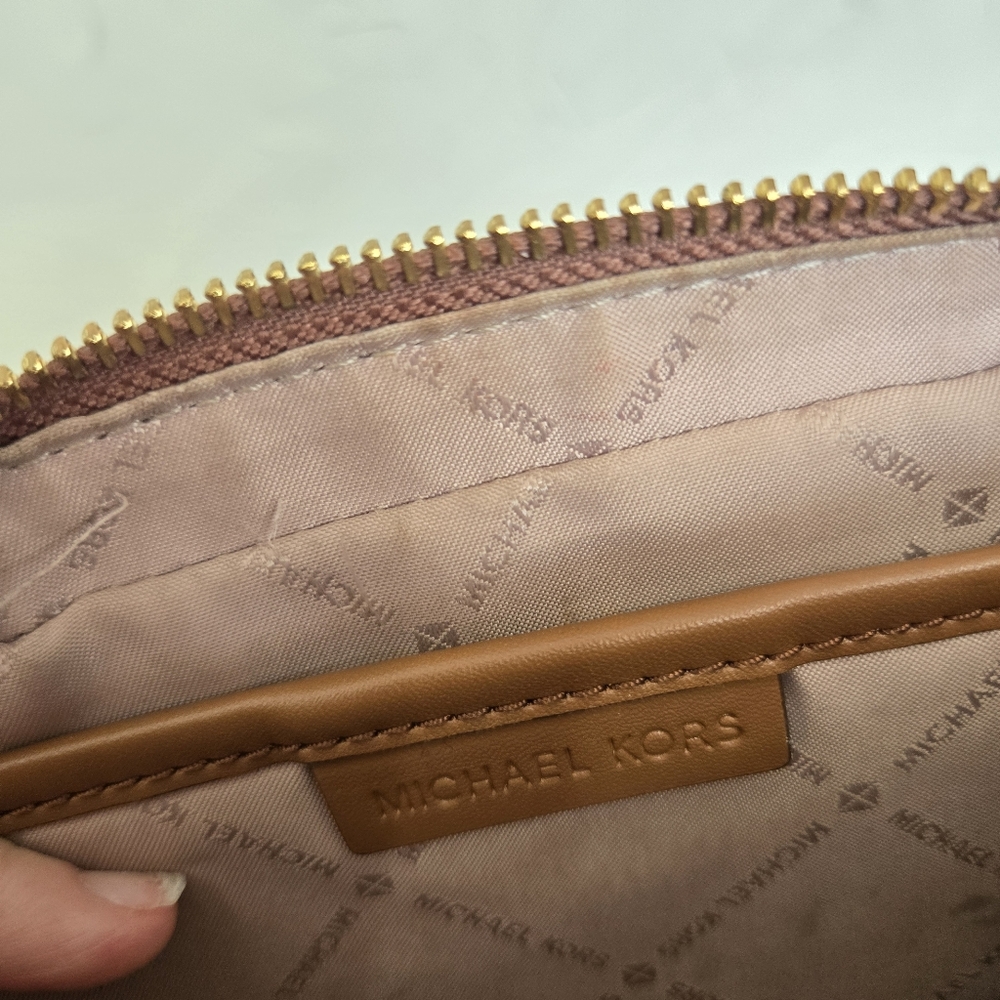 Michael Kors Pink and Brown Crossbody Bag - Picture 9 of 11